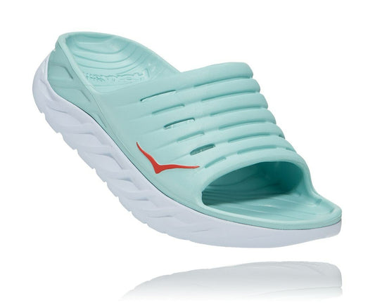 Women's ORA Recovery Slide Eggshell Blue / White