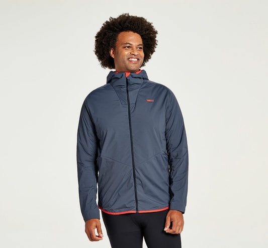 Men's Hybrid Run Jacket Ombre Blue